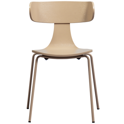 Form houten stoel met metalen poot naturel