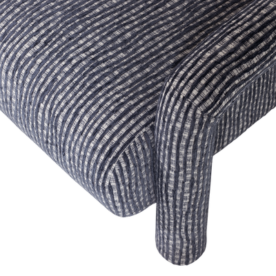 Lenny fauteuil met dessin grijsblauw