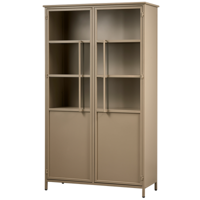 Exhibit vitrinekast metaal khaki