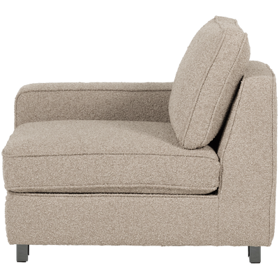 Lazy 1-zits element met arm links boucle antraciet