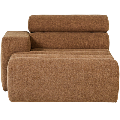 Novi chaise longue element arm links ribstof terra