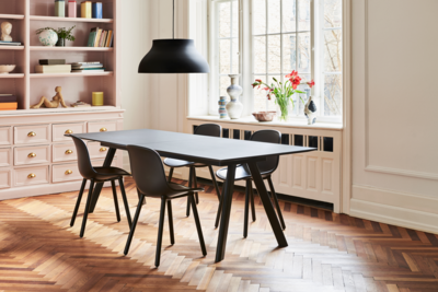 Vitra stoel Eames DSR Basic dark onderstel