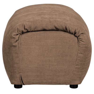 Baggy hocker geweven stof naturel melange