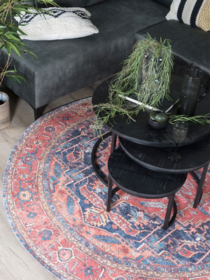 Vloerkleed Heris - Red 01 Rond