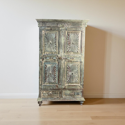 kast 2 deur 2 la blauw uniek