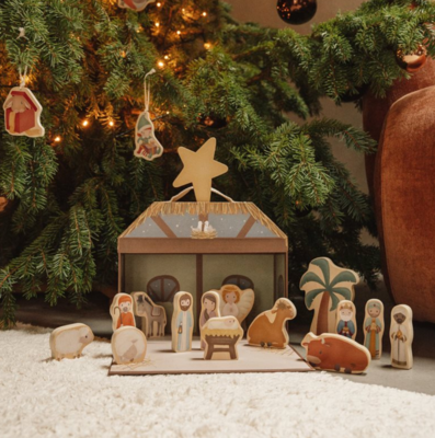 Kerststal koffer