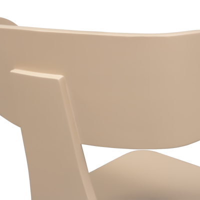 Form houten stoel met metalen poot naturel