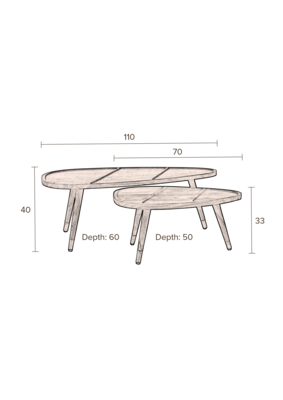 Dutchbone Sham koffietafel set