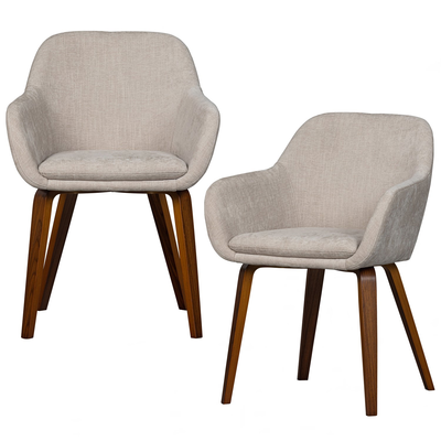Base eetkamerstoel velvet melange zand