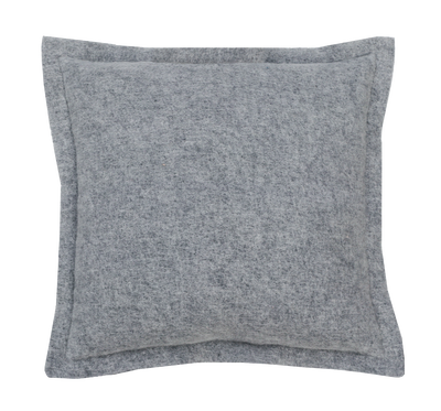 Kussen wolvilt lichtgrijs vierkant