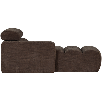 Novi chaise longue element arm links ribstof terra
