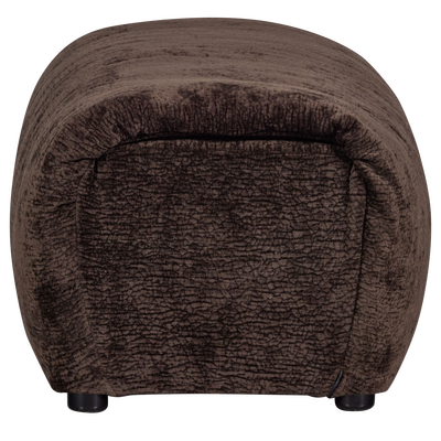 Baggy hocker geweven stof naturel melange