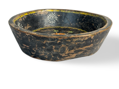 Schaal hout zwart uniek