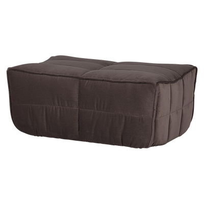Cluster hocker velvet warm taupe
