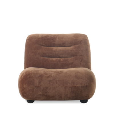 Fauteuil Wyatt verlours Lounge Chair Wyatt Velours Cognac