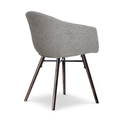 Eetkamerstoel Nena-Otis walnoot houten onderstel