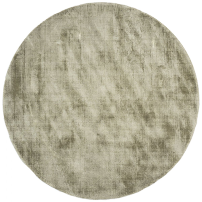 Vloerkleed Viscose - Green Rond
