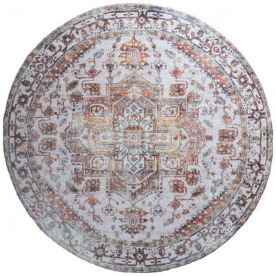 Rond vloerkleed Nora bruin
