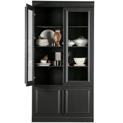 Organize vitrinekast 44 cm grenen matzwart [fsc]