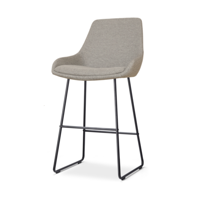 Barkruk Nino-Isa zwart onderstel - 75 cm