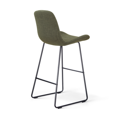 Barkruk Nino-Fé stof zwart onderstel