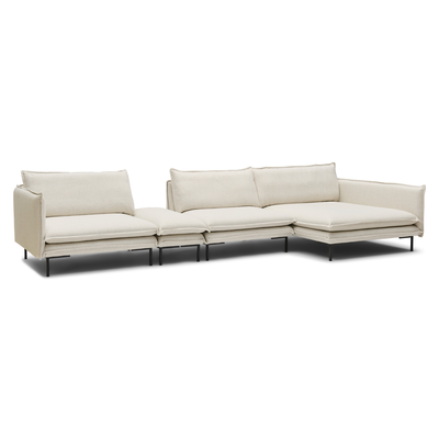 Hoekbank inclusief hocker Twin essence