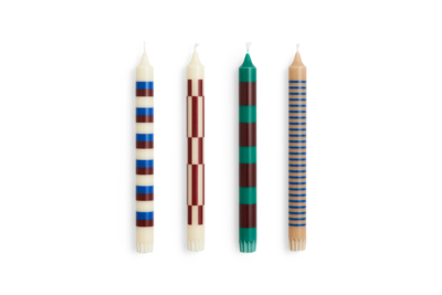 HAY kaars Pattern Green, Blue and brown (set van 4)