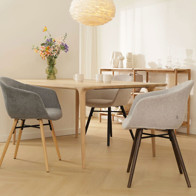 Eetkamerstoel Nena-Otis - zwart houten onderstel