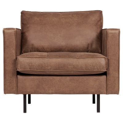 Rodeo classic fauteuil ribstof roestbruin