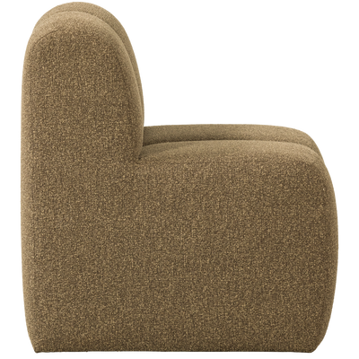 Mojo eetbank 84 cm met rugleuning wollig bruin