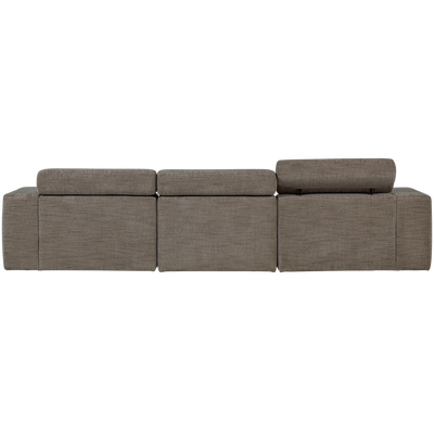 Novi chaise longue bank rechts donkerbruin melange