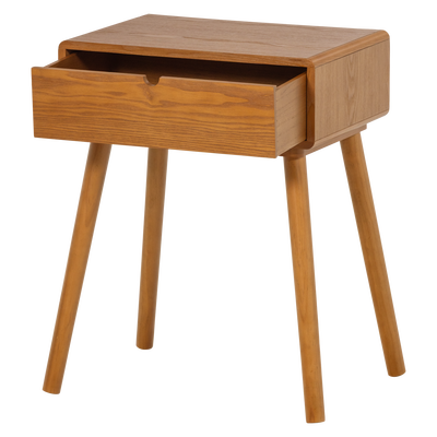Nelo nachtkastje/bijzettafel hout bruin [fsc]