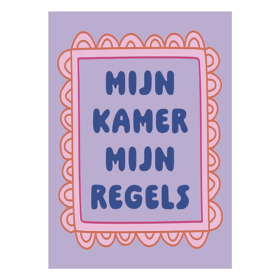Poster - Mijn kamer, mijn regels