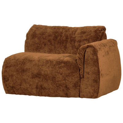 Baggy 1-zits element met arm rechts geweven chenille bruin