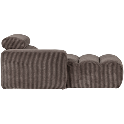 Novi chaise longue element arm links ribstof terra