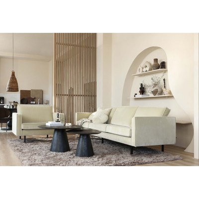 Posture salontafel mangohout zwart o120 cm