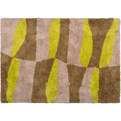 Musa vloerkleed grafisch dessin naturel/geel 170x240 cm
