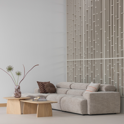 Novi chaise longue bank links oranje melange