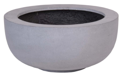 Plantenpot Ducos grey Plantenpot Ducos S black Ø33 x H15 cm - set van 2