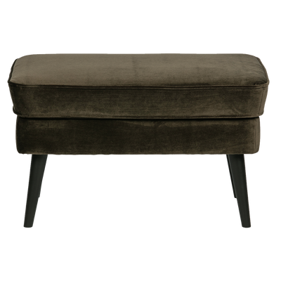Rocco hocker velvet donkerbruin [fsc]