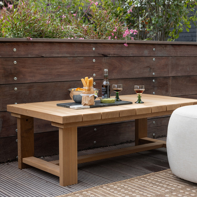 Banco tuin salontafel ayous hout naturel [fsc]