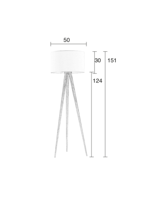 Zuiver Tripod Wood Vloerlamp