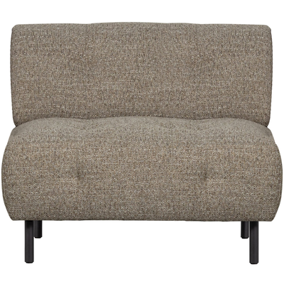Lloyd fauteuil grof geweven bruin melange