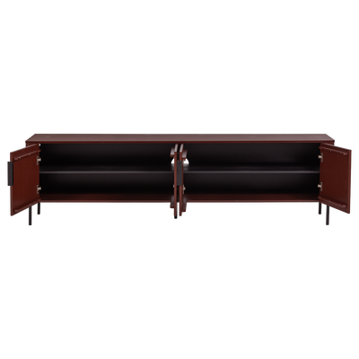 Gunnar tv meubel 200 cm grenen matzwart [fsc]