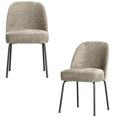 Vogue eetkamerstoel structure velvet brass
