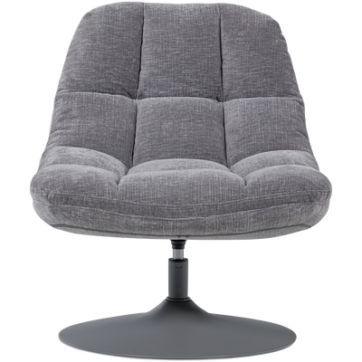 Elvi draaifauteuil chenille structuur lichtgrijs