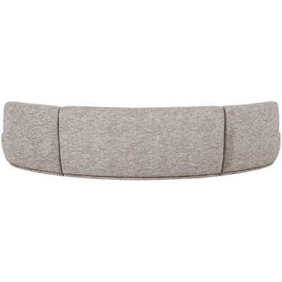 Batavier half ronde bank 6-zits velvet bruin melange