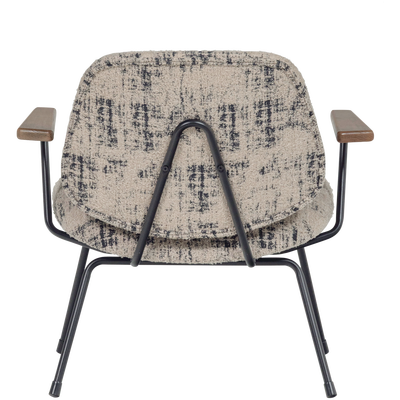 Aure fauteuil chenille beige/zwart