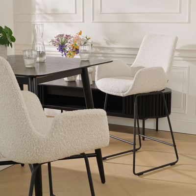 Barkruk Nino-Eef zwart onderstel