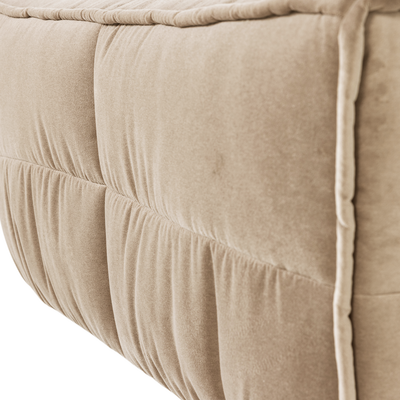 Cluster hocker velvet warm taupe